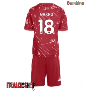 Liverpool Cody Gakpo #18 Prima Maglia Bambino 2026-27 Manica Corta (+ Pantaloni corti)